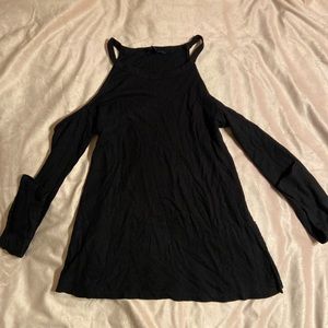 Black Cold Shoulder Shirt